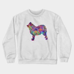 Samoyed dog watercolor Crewneck Sweatshirt